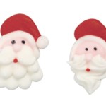 Santa Heads Sugar Pipings 35mm (196)