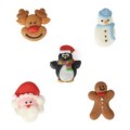 Assorted Christmas Friends Sugar Pipings 25-30mm (200)