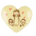 White Chocolate Heart Mother/Children (54 Pack)
