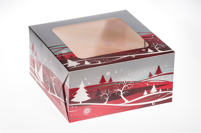 Christmas Cake Box 8″ x 8″ x 4″ (25) – Cloverhill Foods