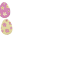 White Chocolate Eggs Daisy Pattern