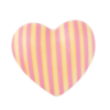 Striped White Choc Heart (135)